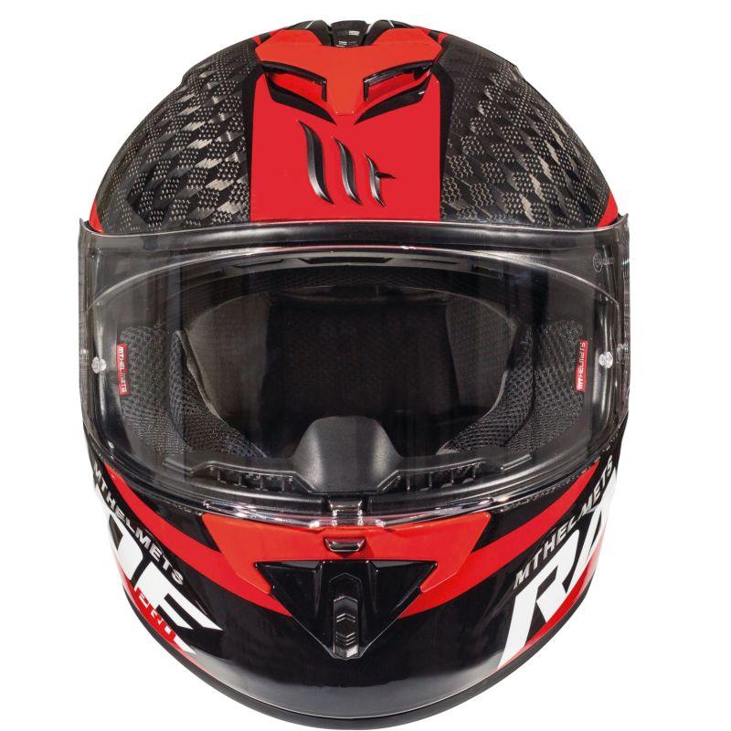 MT Helmets Rapide Pro Carbon Kid C5 Helmet - Black Red - My Superbike Store