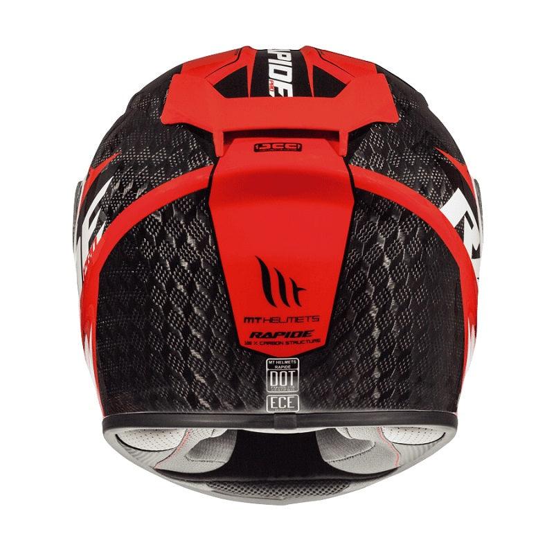 MT Helmets Rapide Pro Carbon Kid C5 Helmet - Black Red - My Superbike Store