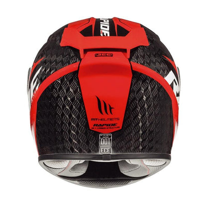 MT Helmets Rapide Pro Carbon Kid C5 Helmet - Black Red - My Superbike Store