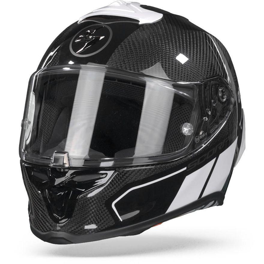 Scorpion EXO-R1 Carbon Corpus II Black White Helmet - My Superbike Store