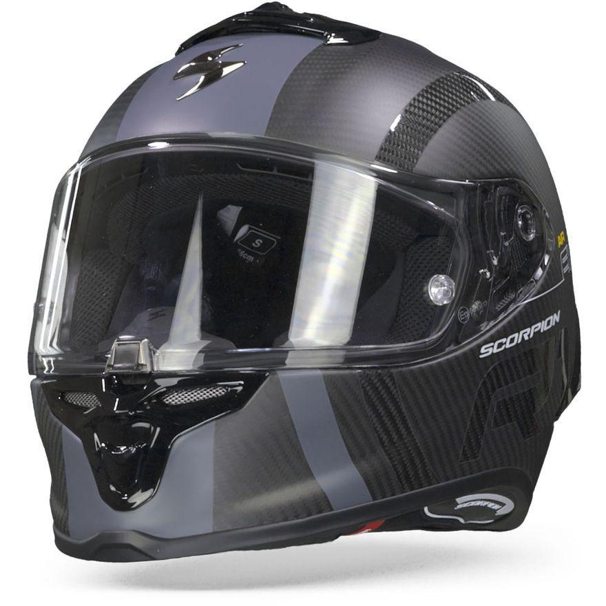 Scorpion EXO-R1 Carbon Air Mg Black Matt Silver Helmet - My Superbike Store