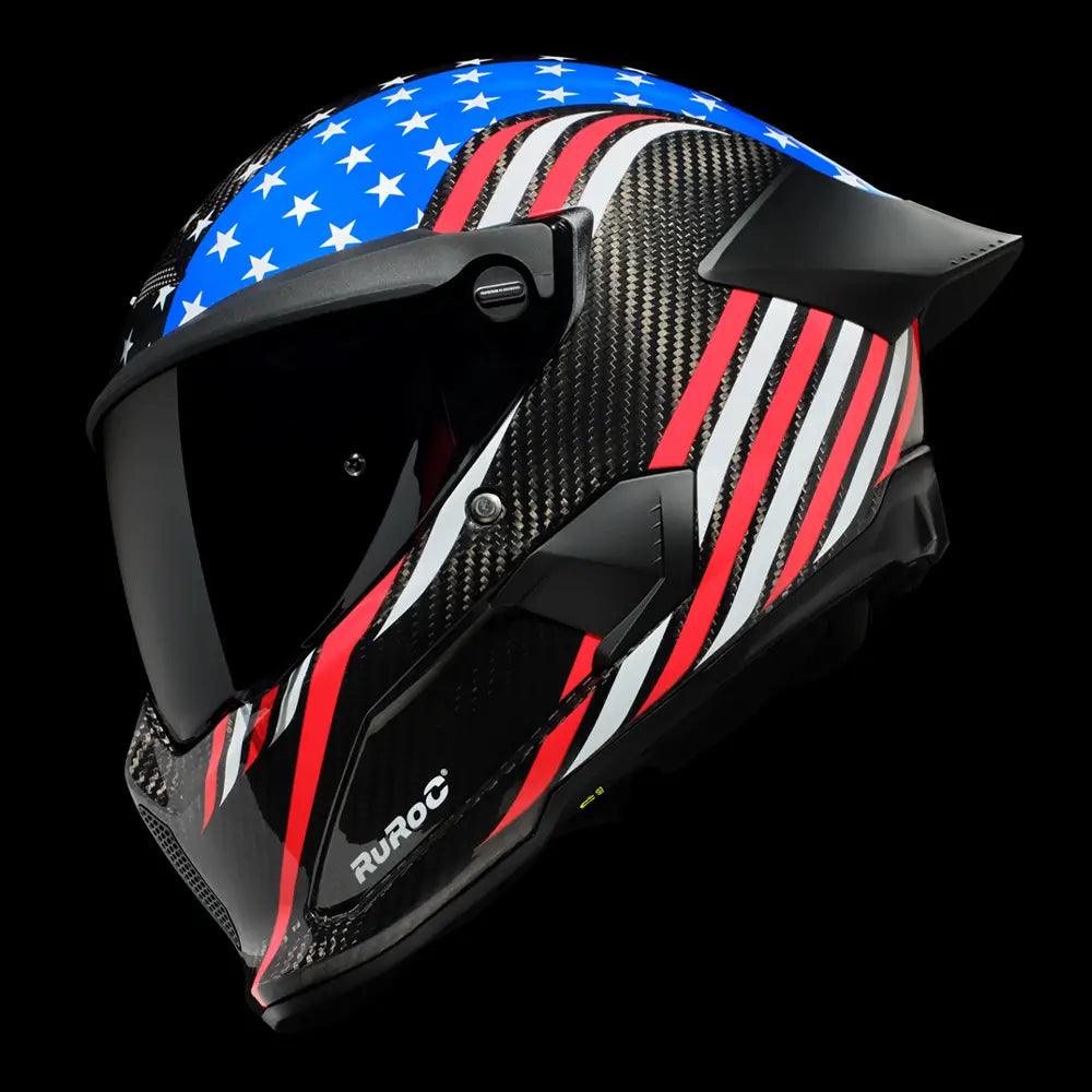 Ruroc Atlas 4.0 Track Helmet - Stars and Stripes - My Superbike Store