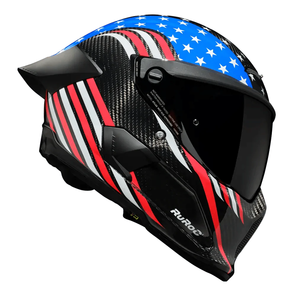 Ruroc Atlas 4.0 Track Helmet - Stars and Stripes - My Superbike Store