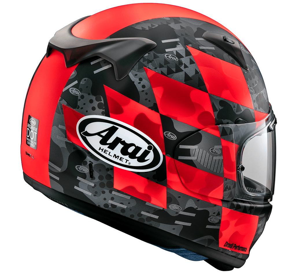 Arai Profile-V Patch Matte Red Helmet - My Superbike Store